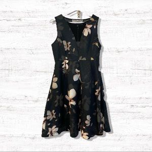 NWT Beautiful cocktail dress with a V-cut sheer neckline